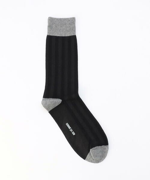 COMME CA ISM / コムサイズム ソックス | シャドーストライプ ソックス（ブラック）