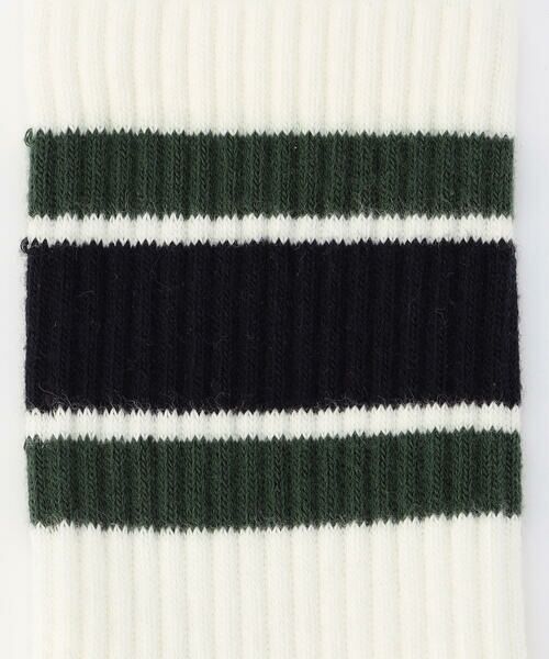 COMME CA ISM / コムサイズム ソックス | 裏パイル ラインボーダー柄 ソックス | 詳細5