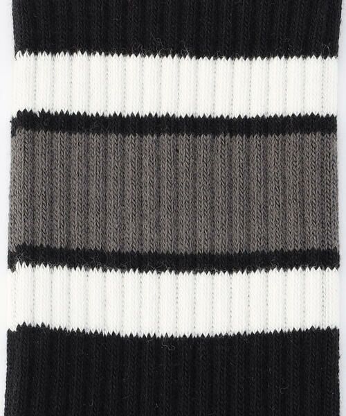 COMME CA ISM / コムサイズム ソックス | 裏パイル ラインボーダー柄 ソックス | 詳細6