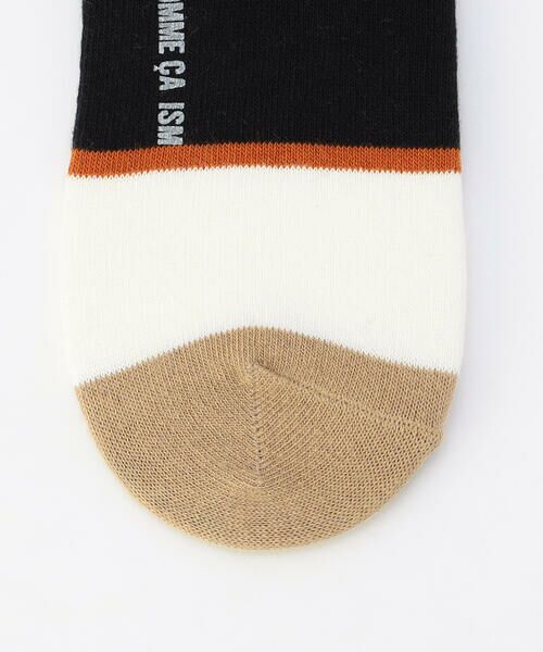 COMME CA ISM / コムサイズム ソックス | パネルボーダー柄 アンクル ソックス | 詳細2