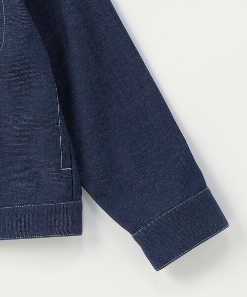 COMME CA ISM / コムサイズム ブルゾン | デニムライクストレッチ フード付き Gジャン | 詳細10