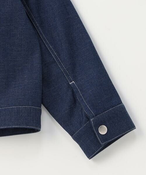 COMME CA ISM / コムサイズム ブルゾン | デニムライクストレッチ フード付き Gジャン | 詳細11