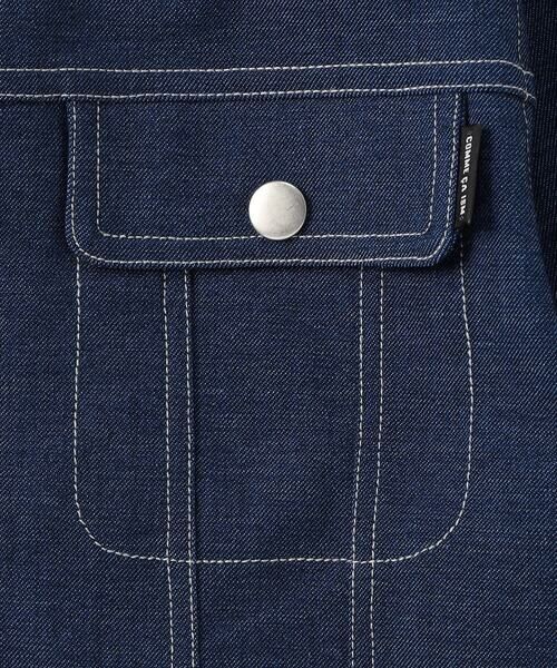 COMME CA ISM / コムサイズム ブルゾン | デニムライクストレッチ フード付き Gジャン | 詳細7