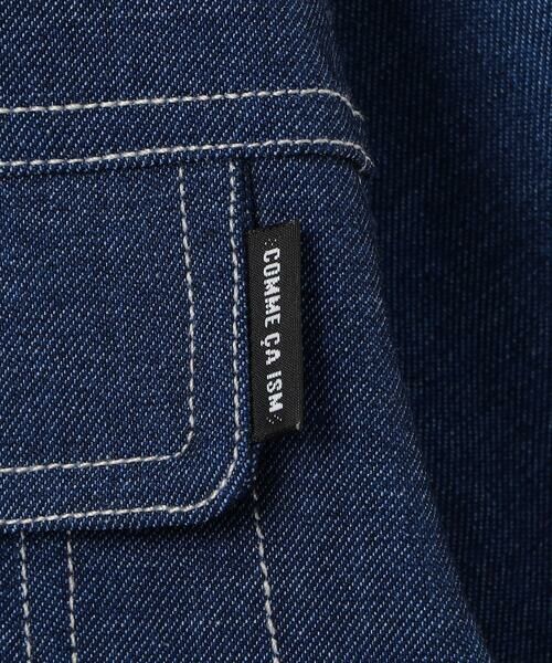 COMME CA ISM / コムサイズム ブルゾン | デニムライクストレッチ フード付き Gジャン | 詳細8