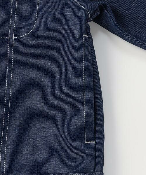 COMME CA ISM / コムサイズム ブルゾン | デニムライクストレッチ フード付き Gジャン | 詳細9