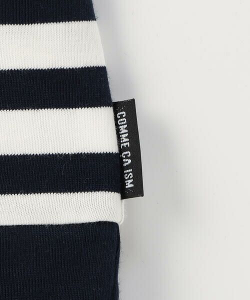 COMME CA ISM / コムサイズム Tシャツ | デニムワッペン付き ボーダー半袖Tシャツ | 詳細11