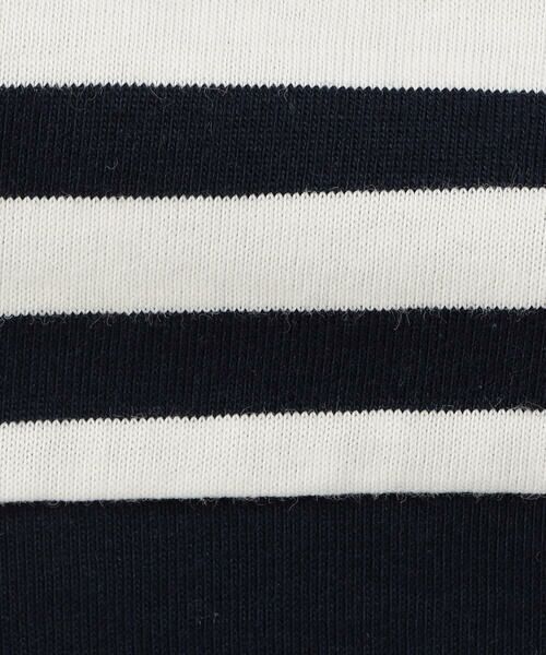 COMME CA ISM / コムサイズム Tシャツ | デニムワッペン付き ボーダー半袖Tシャツ | 詳細13