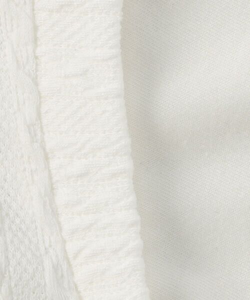 COMME CA ISM / コムサイズム Tシャツ | ケーブルジャカード フェイクレイヤード 半袖Tシャツ | 詳細4
