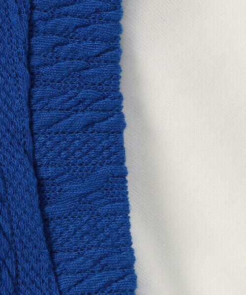 COMME CA ISM / コムサイズム Tシャツ | ケーブルジャカード フェイクレイヤード 半袖Tシャツ | 詳細15