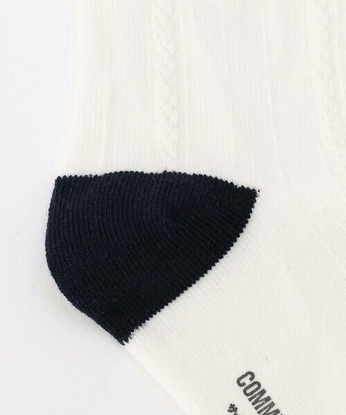 COMME CA ISM / コムサイズム ソックス | ラウンドロゴ刺繍 クルーソックス | 詳細3