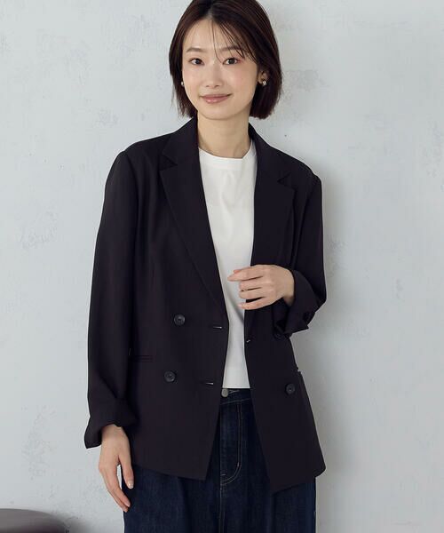 COMME CA ISM / コムサイズム テーラードジャケット | 【ＵＶカット・吸汗速乾・接触冷感】kireri ポリエステルストレッチドライツイル ダブルブレストテーラードジャケット/セットアップ対応 | 詳細9