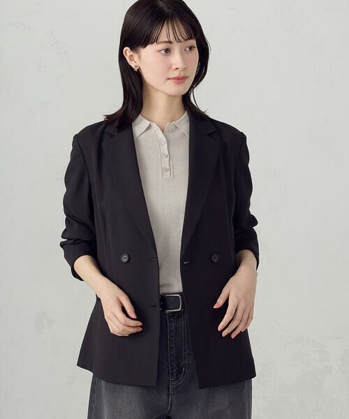 COMME CA ISM / コムサイズム テーラードジャケット | 【ＵＶカット・吸汗速乾・接触冷感】kireri ポリエステルストレッチドライツイル ダブルブレストテーラードジャケット/セットアップ対応 | 詳細10