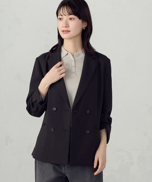 COMME CA ISM / コムサイズム テーラードジャケット | 【ＵＶカット・吸汗速乾・接触冷感】kireri ポリエステルストレッチドライツイル ダブルブレストテーラードジャケット/セットアップ対応 | 詳細11