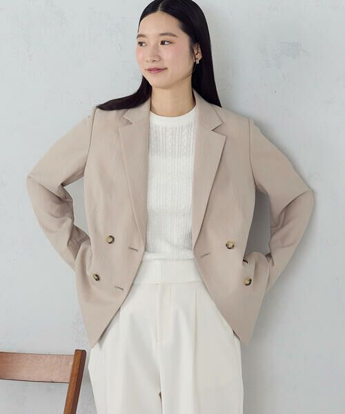 COMME CA ISM / コムサイズム テーラードジャケット | 【ＵＶカット・吸汗速乾・接触冷感】kireri ポリエステルストレッチドライツイル ダブルブレストテーラードジャケット/セットアップ対応 | 詳細20