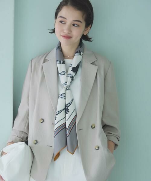 COMME CA ISM / コムサイズム テーラードジャケット | 【ＵＶカット・吸汗速乾・接触冷感】kireri ポリエステルストレッチドライツイル ダブルブレストテーラードジャケット/セットアップ対応（ベージュ）