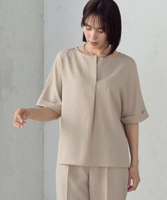 COMME CA ISM / コムサイズム シャツ・ブラウス | 【ＵＶカット・吸汗速乾・接触冷感】kireri ポリエステルストレッチドライツイル Tブラウス/セットアップ対応