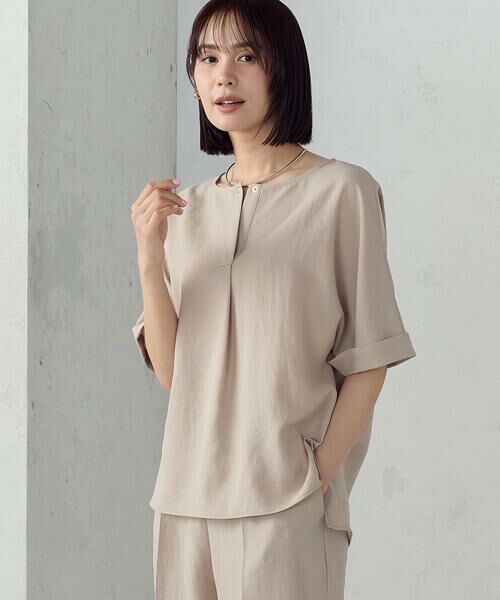 COMME CA ISM / コムサイズム シャツ・ブラウス | 【ＵＶカット・吸汗速乾・接触冷感】kireri ポリエステルストレッチドライツイル Tブラウス/セットアップ対応 | 詳細11
