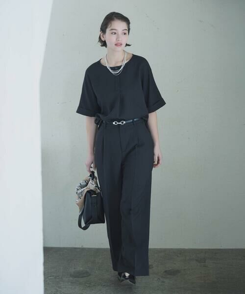 COMME CA ISM / コムサイズム その他パンツ | 【ＵＶカット・吸汗速乾・接触冷感】ki re ri ポリエステルストレッチドライツイル ストレートパンツ/セットアップ対応 | 詳細1