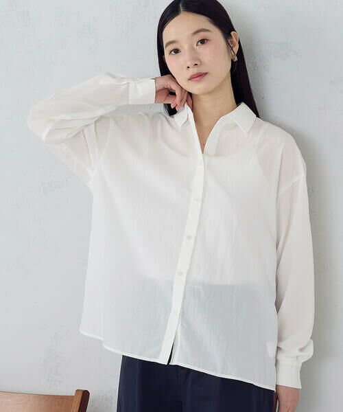 COMME CA ISM / コムサイズム シャツ・ブラウス | ポリエステルスパンブロード ベーシックシャツ | 詳細7