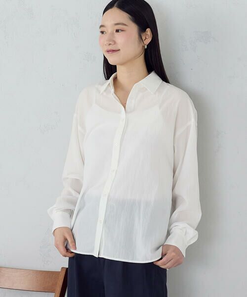 COMME CA ISM / コムサイズム シャツ・ブラウス | ポリエステルスパンブロード ベーシックシャツ | 詳細8