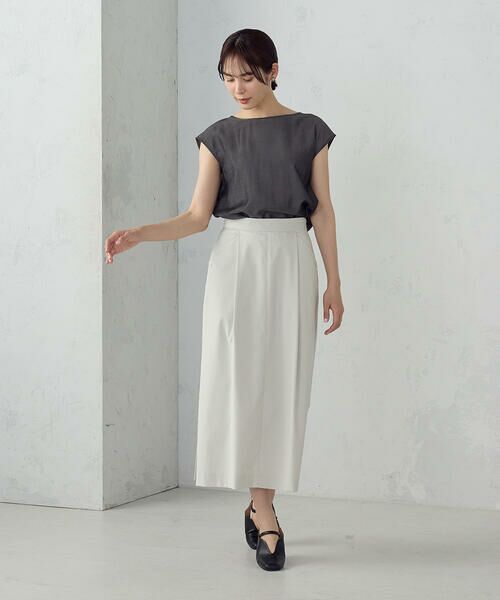 COMME CA ISM / コムサイズム シャツ・ブラウス | 後ろ開きノーカラーブラウス/セットアップ対応 | 詳細1