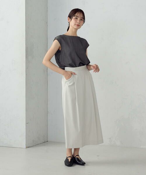 COMME CA ISM / コムサイズム シャツ・ブラウス | 後ろ開きノーカラーブラウス/セットアップ対応 | 詳細2