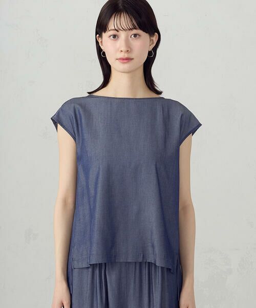 COMME CA ISM / コムサイズム シャツ・ブラウス | 後ろ開きノーカラーブラウス/セットアップ対応 | 詳細11