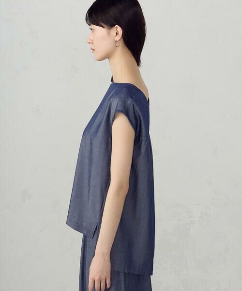 COMME CA ISM / コムサイズム シャツ・ブラウス | 後ろ開きノーカラーブラウス/セットアップ対応 | 詳細12