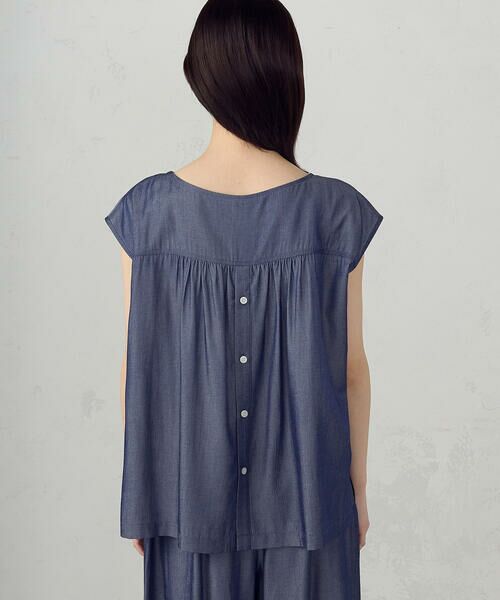 COMME CA ISM / コムサイズム シャツ・ブラウス | 後ろ開きノーカラーブラウス/セットアップ対応 | 詳細13