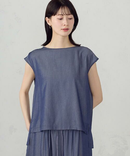 COMME CA ISM / コムサイズム シャツ・ブラウス | 後ろ開きノーカラーブラウス/セットアップ対応 | 詳細8