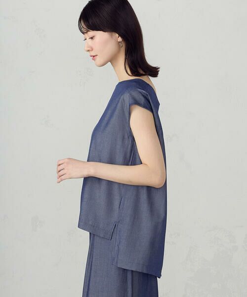 COMME CA ISM / コムサイズム シャツ・ブラウス | 後ろ開きノーカラーブラウス/セットアップ対応 | 詳細9