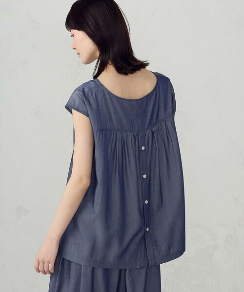 COMME CA ISM / コムサイズム シャツ・ブラウス | 後ろ開きノーカラーブラウス/セットアップ対応 | 詳細10