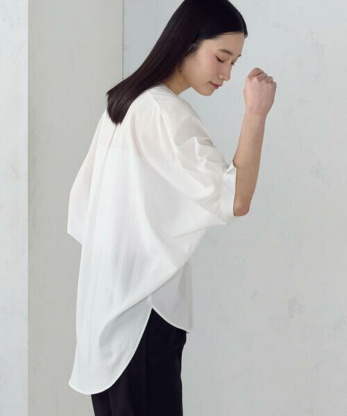 COMME CA ISM / コムサイズム シャツ・ブラウス | ポリエステルデシン スキッパーTブラウス | 詳細6