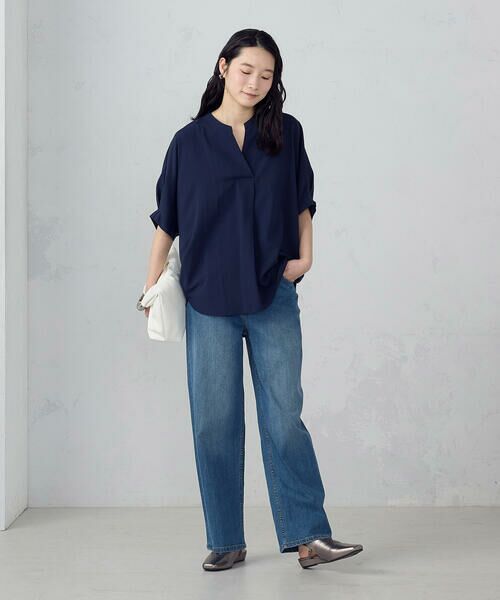 COMME CA ISM / コムサイズム シャツ・ブラウス | ポリエステルデシン スキッパーTブラウス | 詳細13