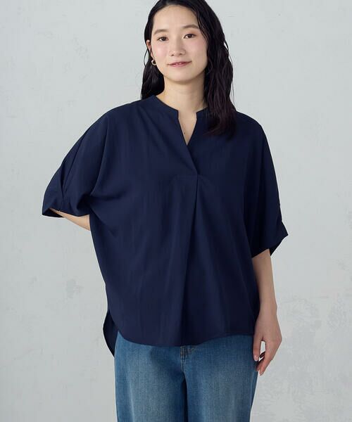 COMME CA ISM / コムサイズム シャツ・ブラウス | ポリエステルデシン スキッパーTブラウス | 詳細15