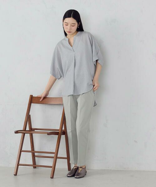 COMME CA ISM / コムサイズム シャツ・ブラウス | ポリエステルデシン スキッパーTブラウス | 詳細20