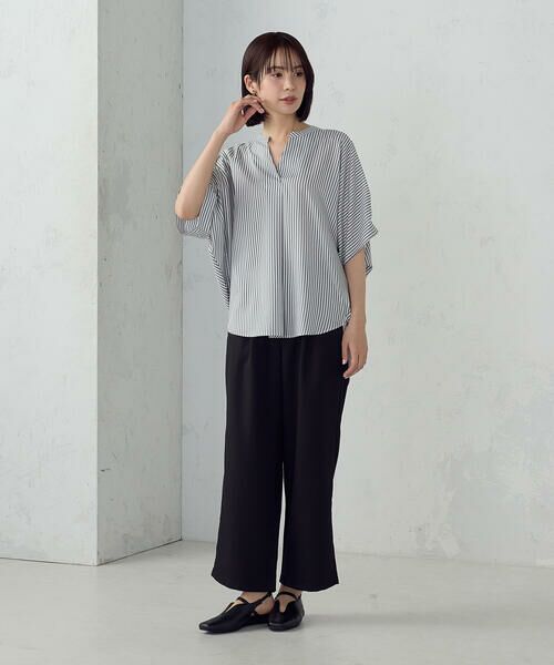 COMME CA ISM / コムサイズム シャツ・ブラウス | ポリエステルデシン スキッパーTブラウス | 詳細21