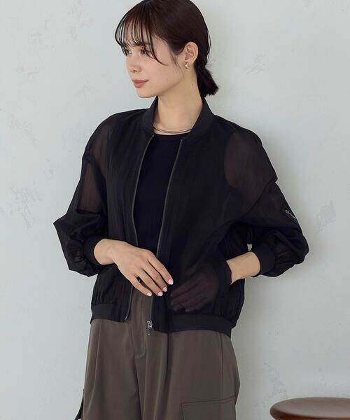 COMME CA ISM / コムサイズム ブルゾン | シアーオーバーサイズブルゾン | 詳細4