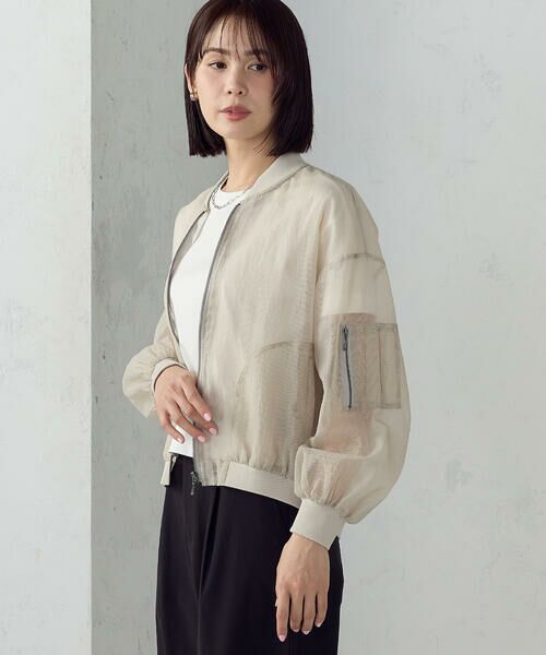 COMME CA ISM / コムサイズム ブルゾン | シアーオーバーサイズブルゾン | 詳細10