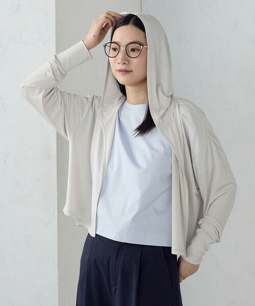 COMME CA ISM / コムサイズム パーカー | 【接触冷感･UVカット･防シワ】着流しフーディ | 詳細8