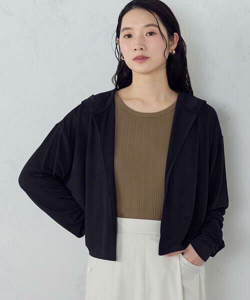 COMME CA ISM / コムサイズム パーカー | 【接触冷感･UVカット･防シワ】着流しフーディ | 詳細21