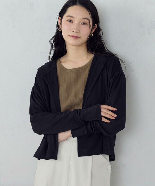 COMME CA ISM / コムサイズム パーカー | 【接触冷感･UVカット･防シワ】着流しフーディ | 詳細22