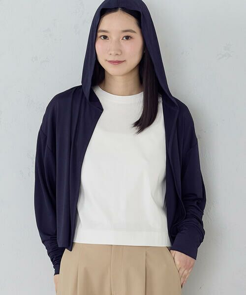 COMME CA ISM / コムサイズム パーカー | 【接触冷感･UVカット･防シワ】着流しフーディ | 詳細30