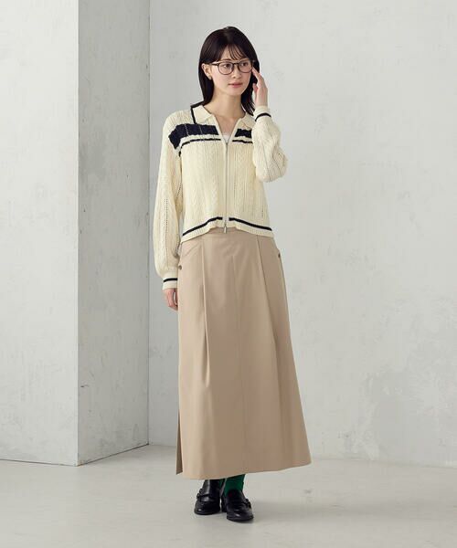 COMME CA ISM / コムサイズム カーディガン・ボレロ | 【ウォッシャブル】配色ライン 襟つきジップカーディガン | 詳細2