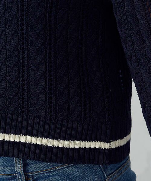 COMME CA ISM / コムサイズム カーディガン・ボレロ | 【ウォッシャブル】配色ライン 襟つきジップカーディガン | 詳細17