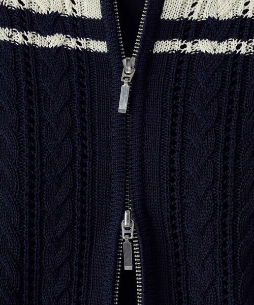 COMME CA ISM / コムサイズム カーディガン・ボレロ | 【ウォッシャブル】配色ライン 襟つきジップカーディガン | 詳細18