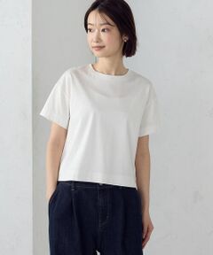 COMME CA ISM / コムサイズム カットソー | ボックスシルエット クロップド丈Ｔシャツ