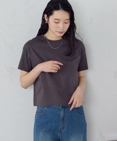 COMME CA ISM / コムサイズム カットソー | ボックスシルエット クロップド丈Ｔシャツ