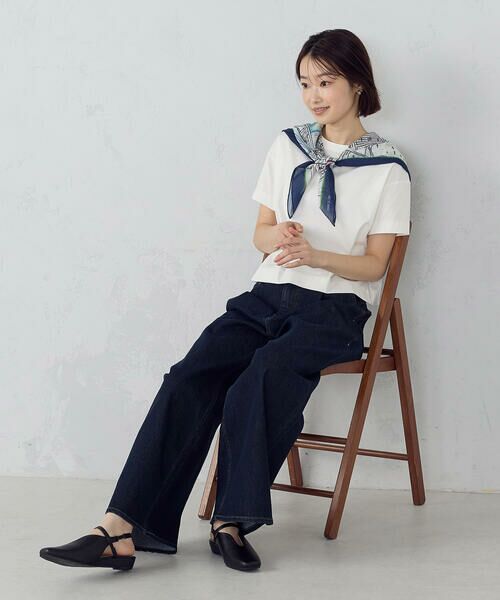 COMME CA ISM / コムサイズム カットソー | ボックスシルエット クロップド丈Ｔシャツ | 詳細1