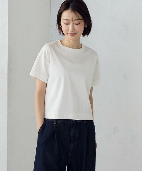 COMME CA ISM / コムサイズム カットソー | ボックスシルエット クロップド丈Ｔシャツ | 詳細10